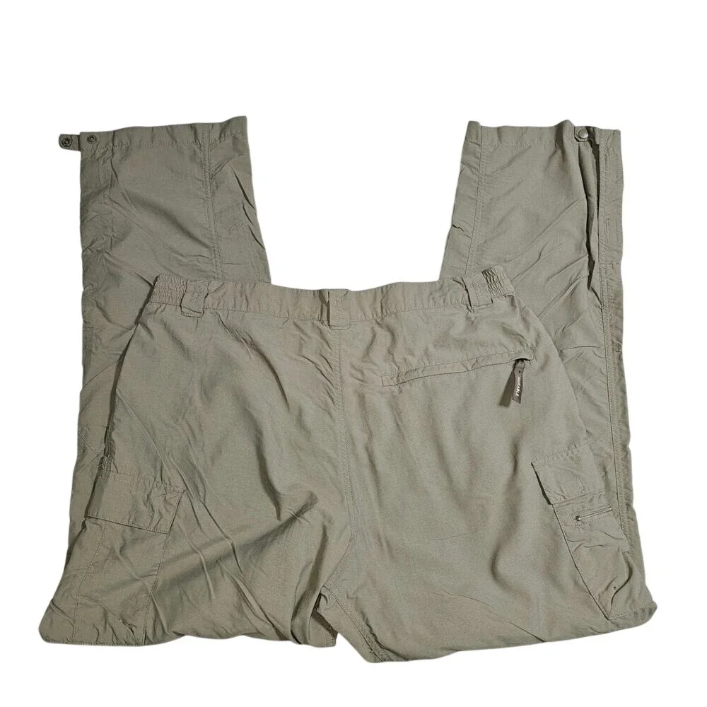 Columbia, Titanium Performance Convertible Khaki Cargo Pants Size Lg, Adj Ankles